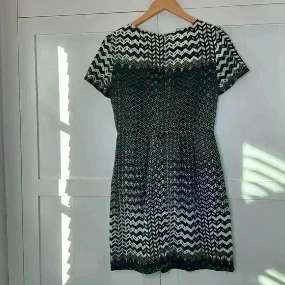 Madewell Dress Womens Black Cream Sz: 0 Chev Songbird Short Sleeve Tribal Casual - Picture 8 of 8